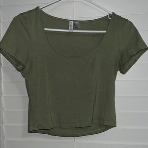 H&M Olive Green Crop Top
